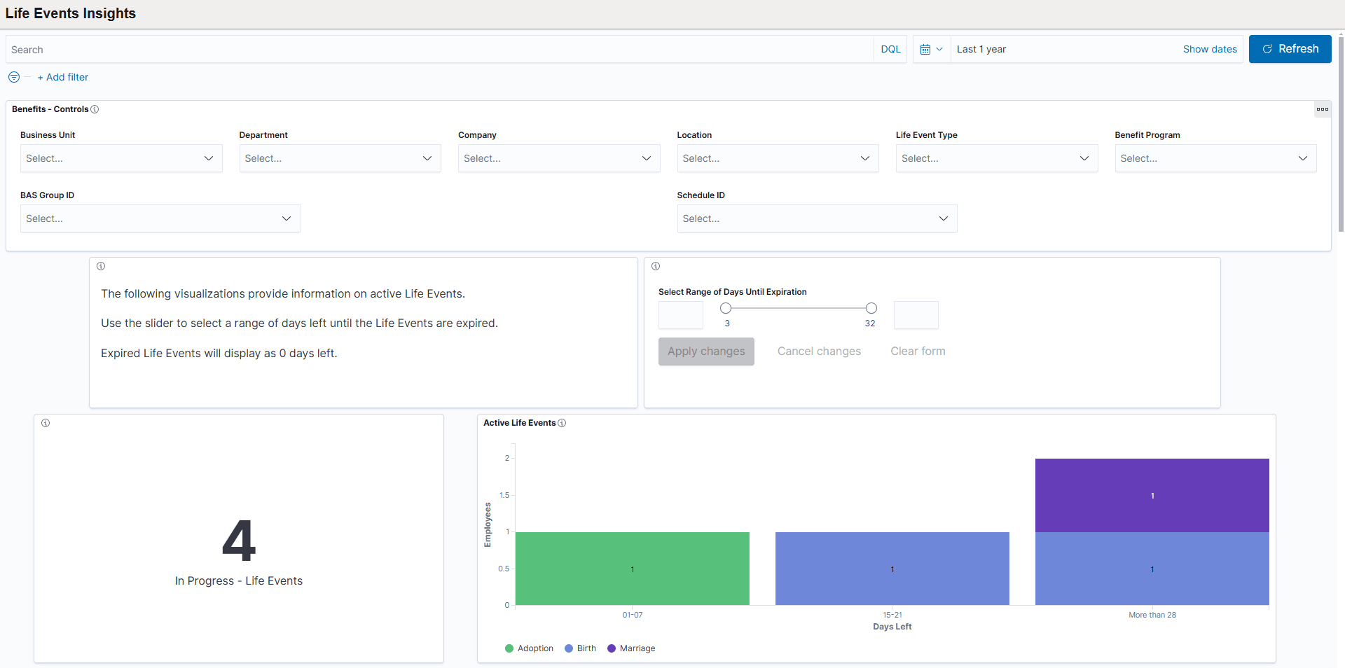 Life Events Insights Dashboard (Page 1 of 5)