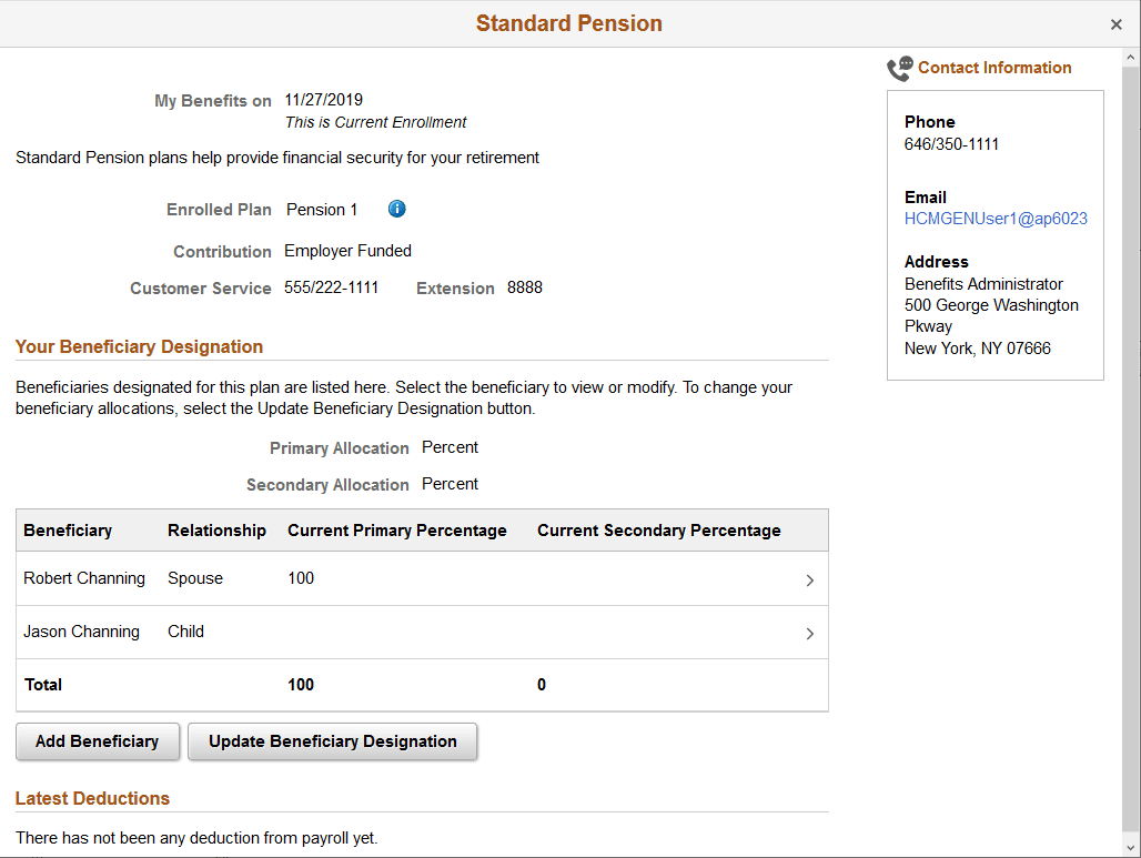 Standard Pension Page