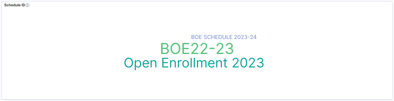 Schedule ID visualization