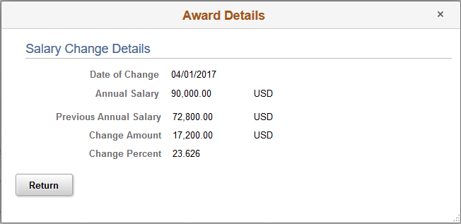 Award Details page (Classic)