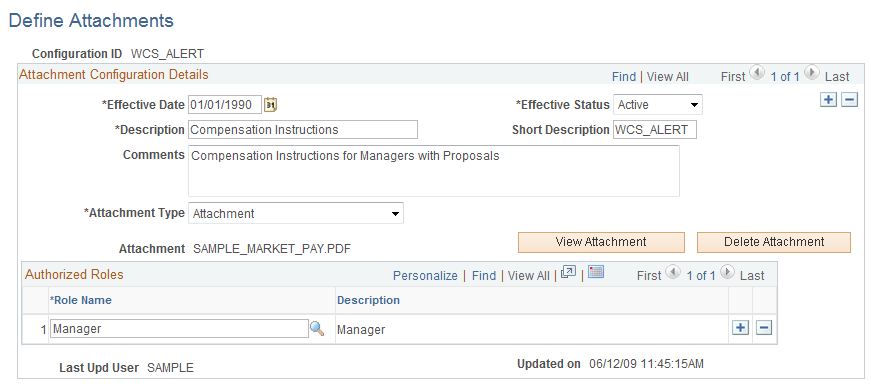 Define Attachments page