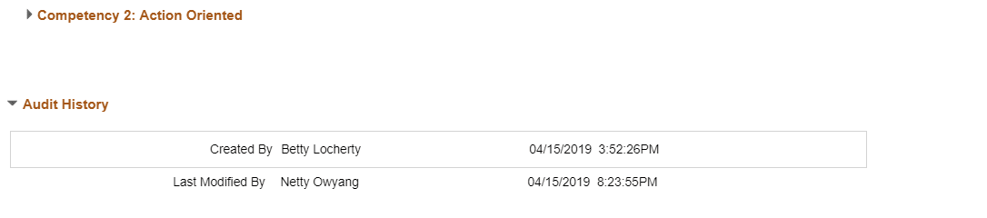 Peer Evaluation page (2 of 2)