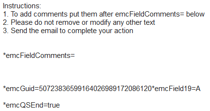 Example of an approval response email