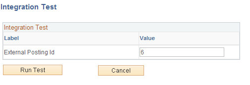 Integration Test page