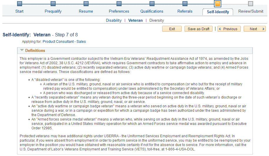 Veteran page - standard version (1 of 2)