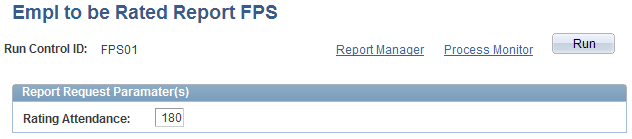 Empl to be Rated Report FPS page