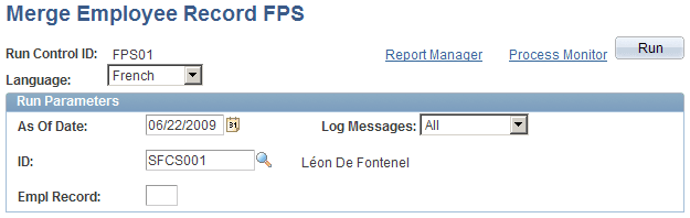 Merge Employee Record FPS page