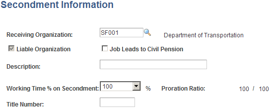 Secondment Information page