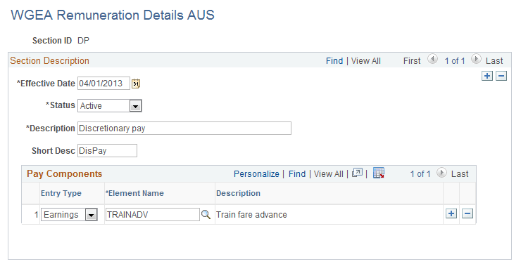 WGEA Remuneration Details AUS page (DP - Discretionary Pay)