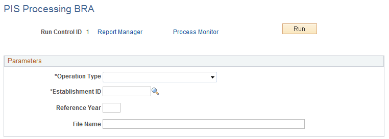 PIS Processing BRA page