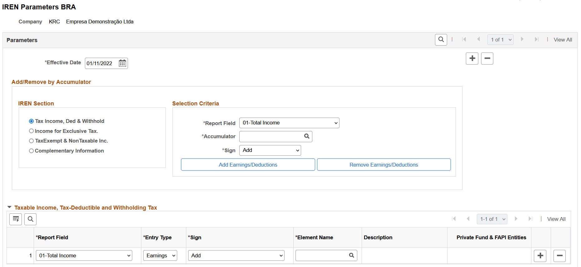 IREN Parameters BRA page (1 of 2)