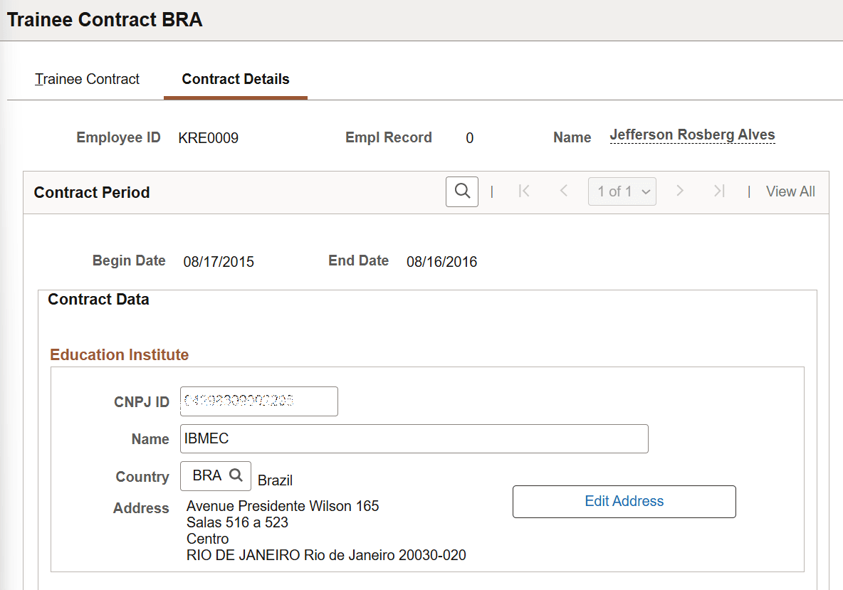 Contract Details page (1 of 2)