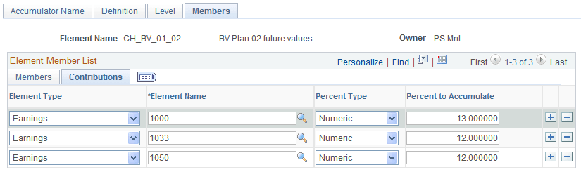 Assign contributing earnings / deductions with %
