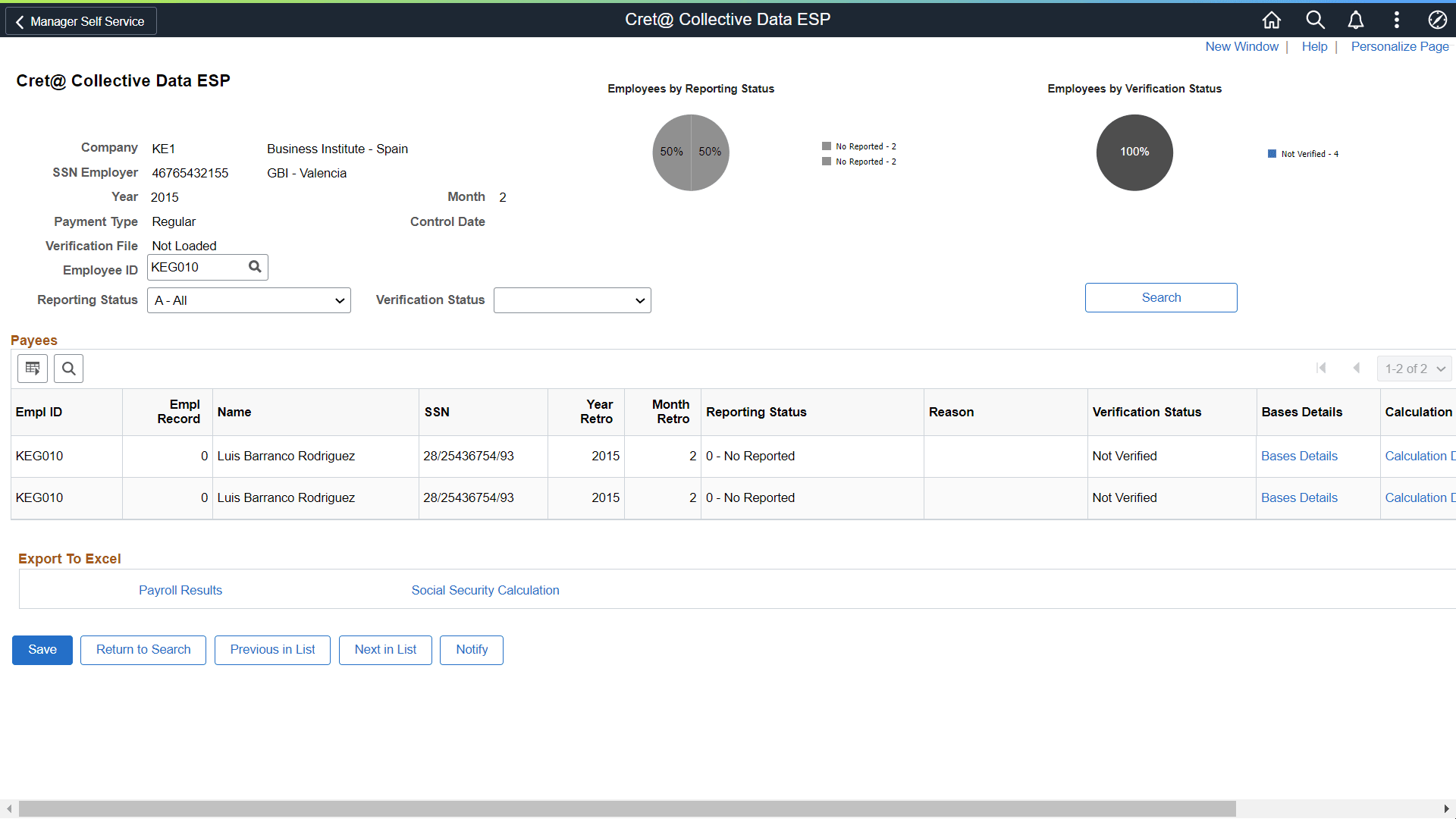 Cret Collective Data ESP page
