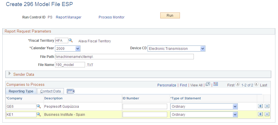 Create 296 Model File ESP page