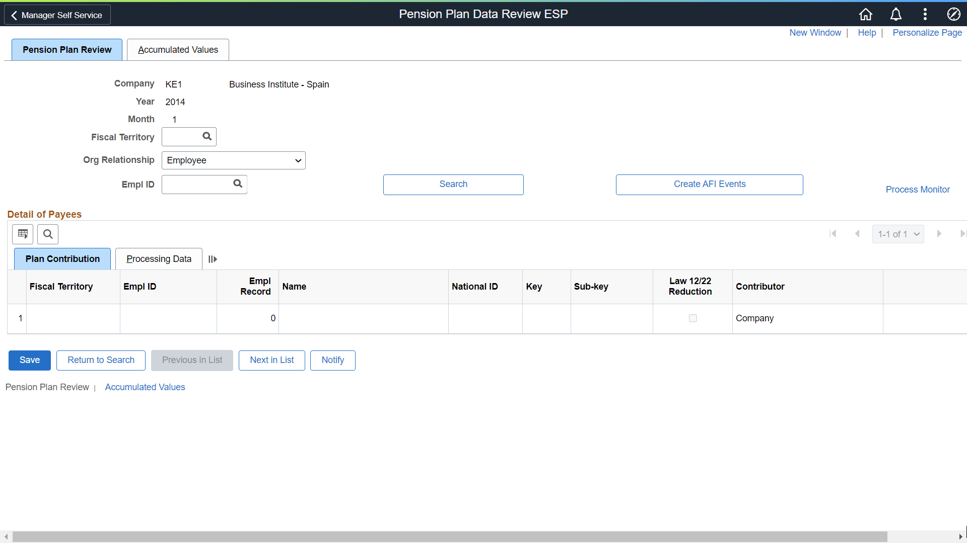 Pension Plan Review page