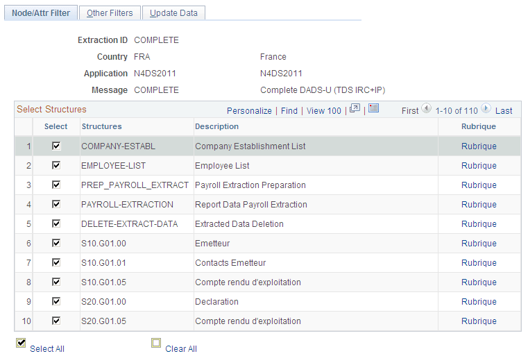 Node/Attr Filter page