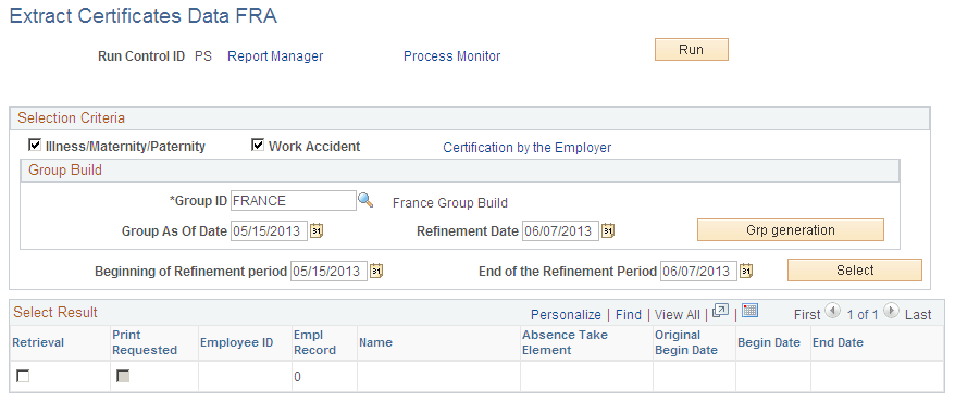 Extract Certificates Data FRA page