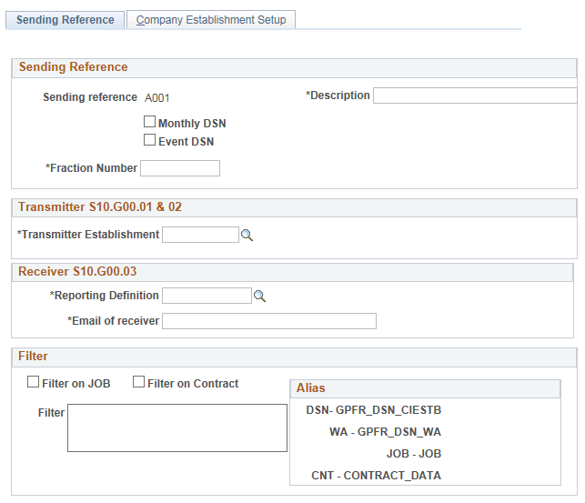 Sending Reference Page