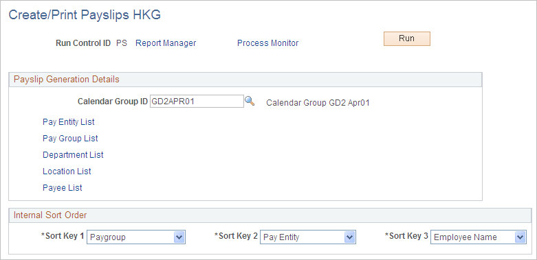 Create/Print Payslips HKG page