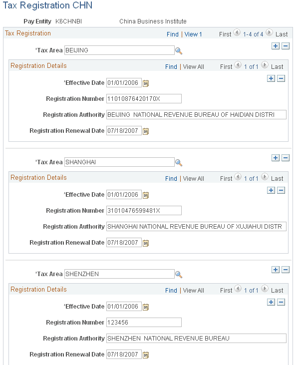 Tax Registration CHN page