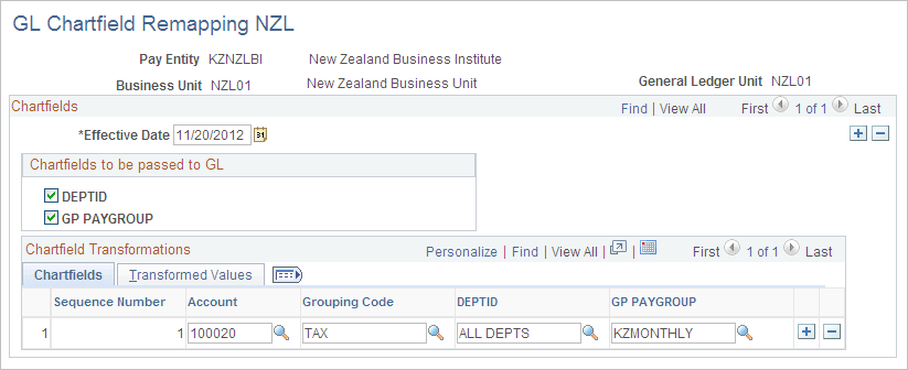 GL Chartfield Remapping NZL page