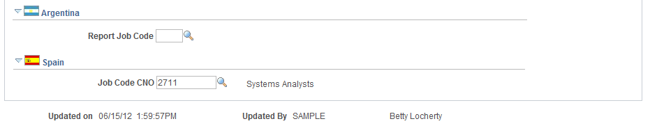 Job Code Profile page (5 of 5)
