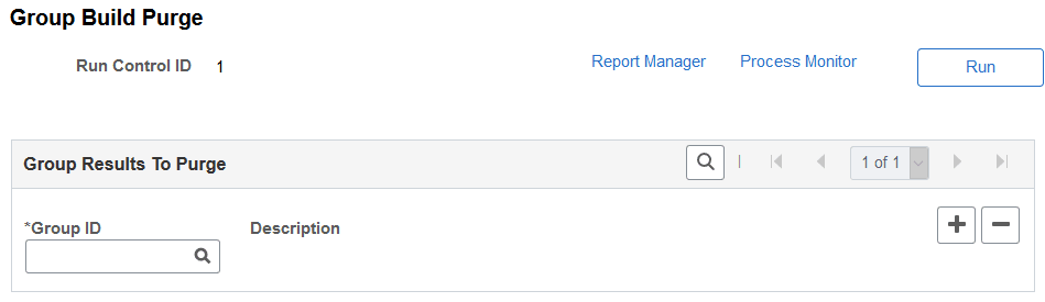 Group Build Purge page