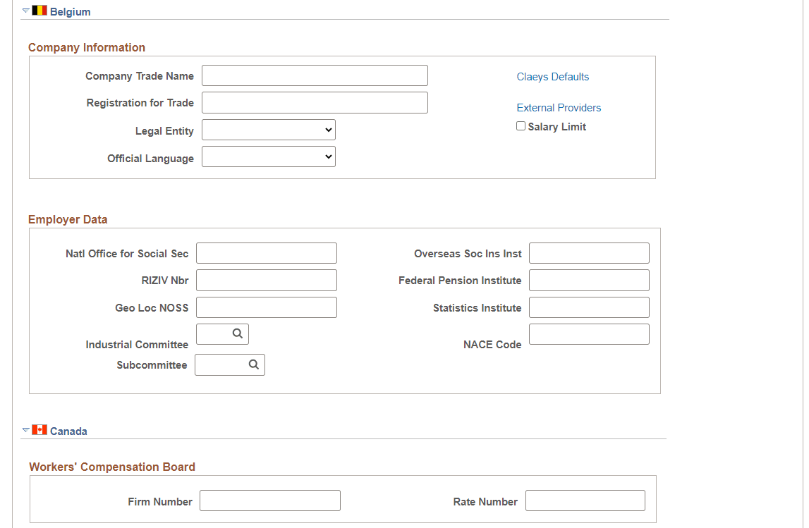 Default Settings page (2 of 9)
