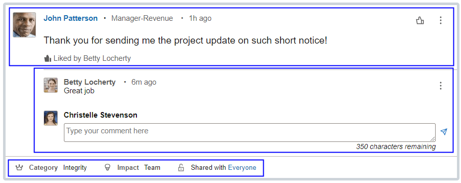 Recognition Card Structure