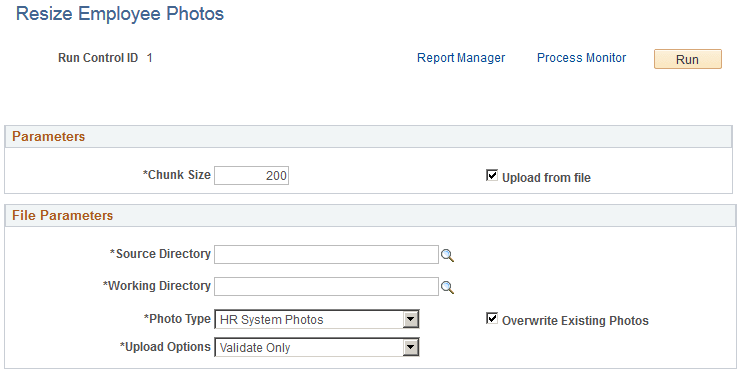 Resize Employee Photos page