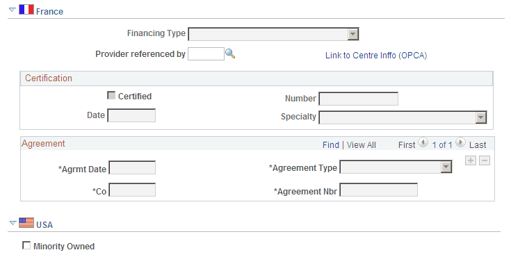 Vendor Profile page (2 of 2)