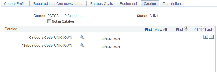 Courses - Catalog page