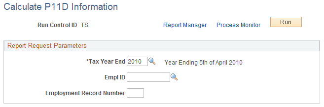 Calculate P11D Information page