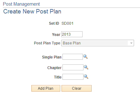 Post Management - Create New Post Plan page