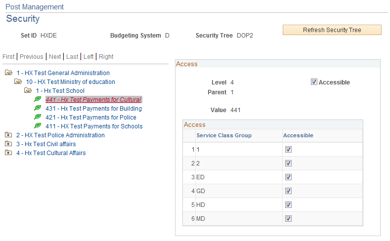Post Management - Security page