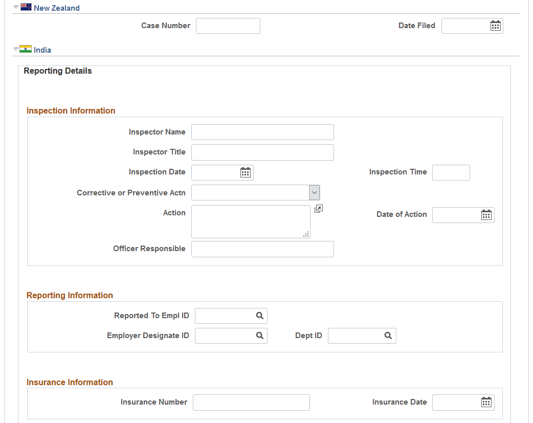 Injury Details - Reporting page (2 of 2)