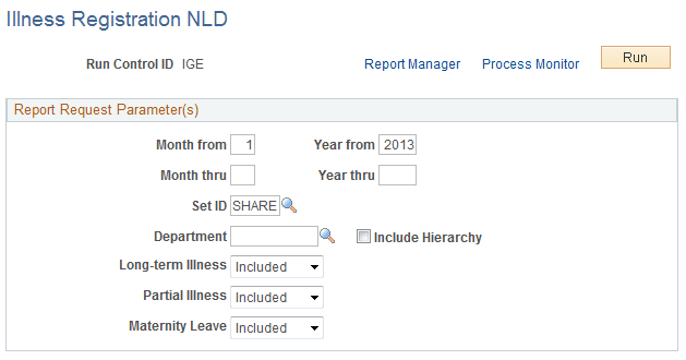 Illness Registration NLD page