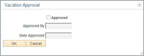 Vacation Approval page