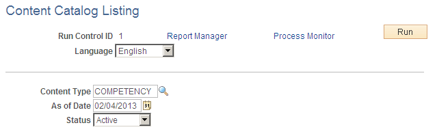 Content Catalog Listing page
