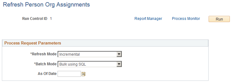 Refresh Person Org Assignments page