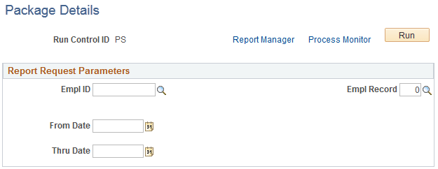 Package Details page