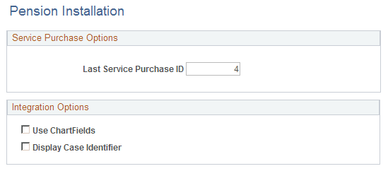 Pension Installation page