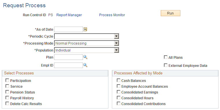 Request Process page