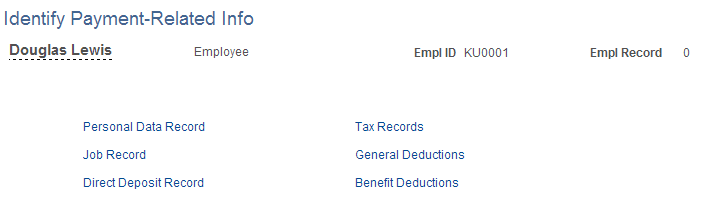 Identify Payment-Related Info page