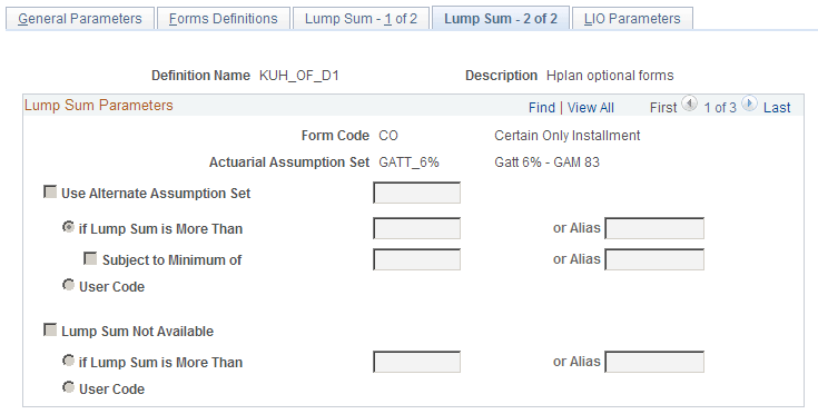 Optional Forms - Lump Sum - 2 of 2 page