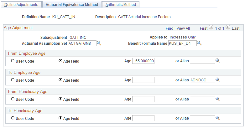 Early/Late Adjustments - Actuarial Equivalence Method page