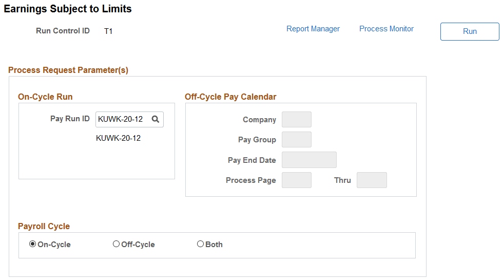 Earnings Subject to Limits page