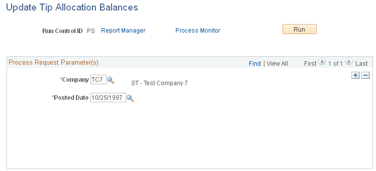 Update Tip Allocation Balances page