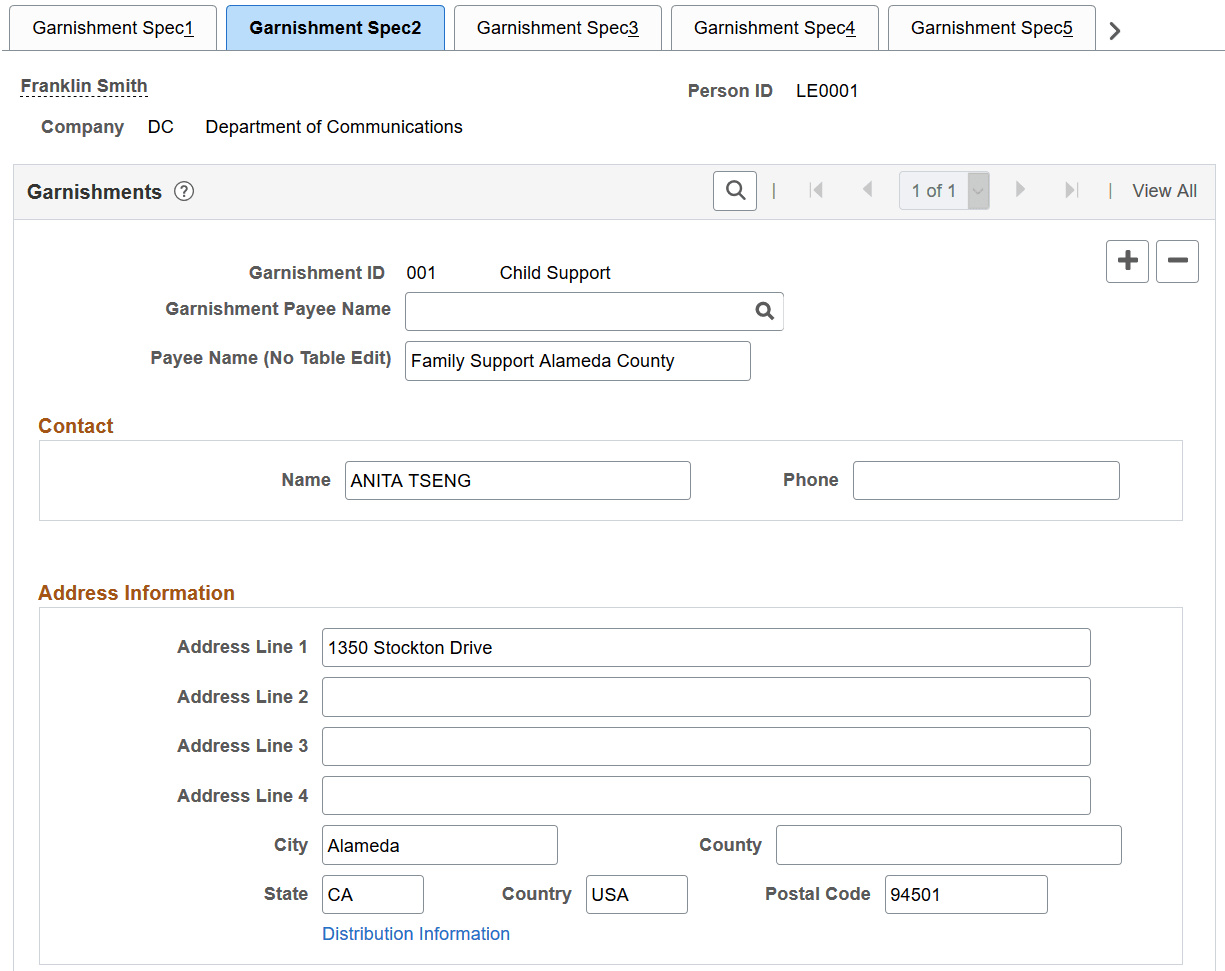 Garnishment Spec2 page